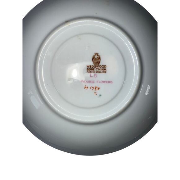 Vtg Wedgwood Prairie Flowers 5.75" Saucer Plate W1758 Made In England Set of 3 - Picture 8 of 9